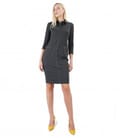 Rochie din jerse elastic gros cu buzunare aplicate