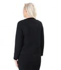 Sacou elegant din bucle negru cu lana si alpaca