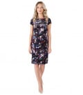 Rochie din catifea elastica cu motive florale