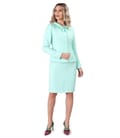 Costum dama office cu sacou si fusta din bucle de viscoza