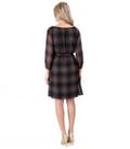 Rochie din voal in carouri cu cordon