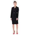 Costum dama office cu sacou si fusta din stofa elastica