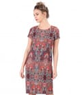 Rochie din viscoza imprimata cu motive florale