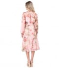 Rochie din voal imprimat cu motive florale