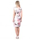 Rochie din jerse subtire imprimat cu motive florale