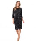 Rochie din catifea brocata cu motive florale