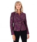 Sacou elegant din bucle multicolor cu lana