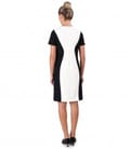 Rochie din stofa elastica in doua culori