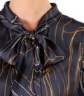 Bluza eleganta din saten imprimat