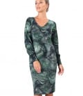 Rochie midi din jerse elastic gros