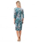 Rochie midi din catifea elastica imprimata