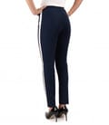 Pantaloni pana cu insertie crem pe laterale