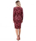 Rochie eleganta din catifea imprimata cu motive paisley