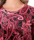 Rochie eleganta din catifea imprimata cu motive paisley