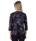 Bluza din jerse elastic gros imprimat cu motive florale