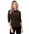 Bluza din jerse elastic gros imprimat cu motive paisley