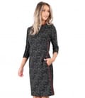 Rochie midi din jerse elastic gros