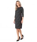 Rochie midi din jerse elastic gros