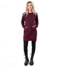 Rochie tip hanorac din bumbac gros cu buzunar pe fata