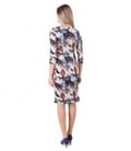 Rochie din jerse elastic imprimat cu motive florale