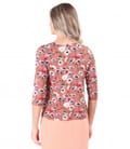 Bluza din jerse elastic imprimat cu motive florale