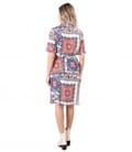 Rochie tip camasa din viscoza imprimata