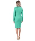 Costum dama office cu fusta si sacou cu fermoar pe fata