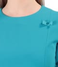 Rochie office evazata cu cusatura decorativa
