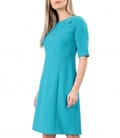 Rochie office evazata cu cusatura decorativa