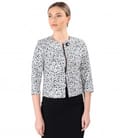 Sacou elegant din brocart elastic imprimat