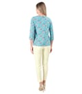 Tinuta eleganta cu pantaloni pana si bluza din bumbac elastic