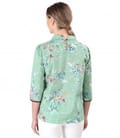 Bluza lejera din bumbac cu viscoza imprimata cu motive florale