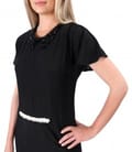 Rochie de ocazie din viscoza cu fir metalic