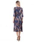 Rochie din viscoza imprimata cu motive florale