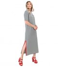 Rochie lunga din jerse elastic cu dungi