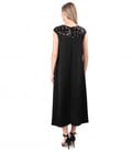 Rochie midi cu platca din dantela cu paiete