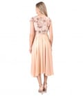 Rochie de seara midi cu corsaj din dantela cu paiete