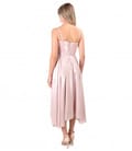 Rochie de seara cu corset si fusta din voal sidefat