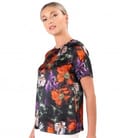 Bluza din matase naturala imprimata cu motive florale