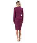 Costum dama office cu fusta si sacou din stofa elastica