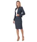 Costum dama office cu fusta si sacou din bucle cu lana si alpaca