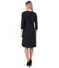 Rochie office evazata din stofa elastica