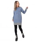 Rochie tip hanorac din bumbac elastic cu buzunar pe fata