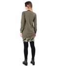 Tinuta smart casual cu rochie tip hanorac si colanti din jerse elastic