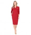 Rochie office midi din jerse elastic gros