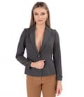 Sacou office din stofa plina elastica cu lant decorativ