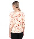 Bluza din jerse elastic imprimat cu motive florale