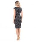 Rochie eleganta din brocart elastic imprimat