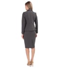 Costum dama office cu fusta si sacou din stofa elastica