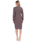 Costum dama office cu fusta si sacou din bucle cu bumbac